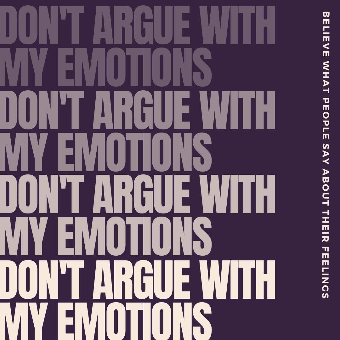 Don’t Argue With My Emotions.